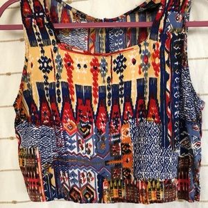 Angie geo print crop top